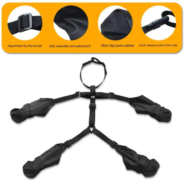 Elosung L Waterproof Non Slip Dog Shoes All Season Boots For Protection Anti Pet Footwear Durable And Comfortable Dog Clothing & Shoes