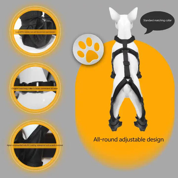 Elosung Xxl Waterproof Non Slip Dog Shoes All Season Boots For Protection Anti Pet Footwear Durable And Comfortable Dog Clothing & Shoes