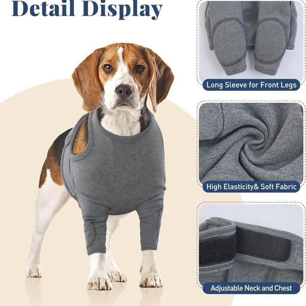 Elosung S Pet Front Leg Protective Sleeve A Elastic Dog Guard For Post Surgery Protection Prevents Licking And Biting Dog Clothing & Shoes