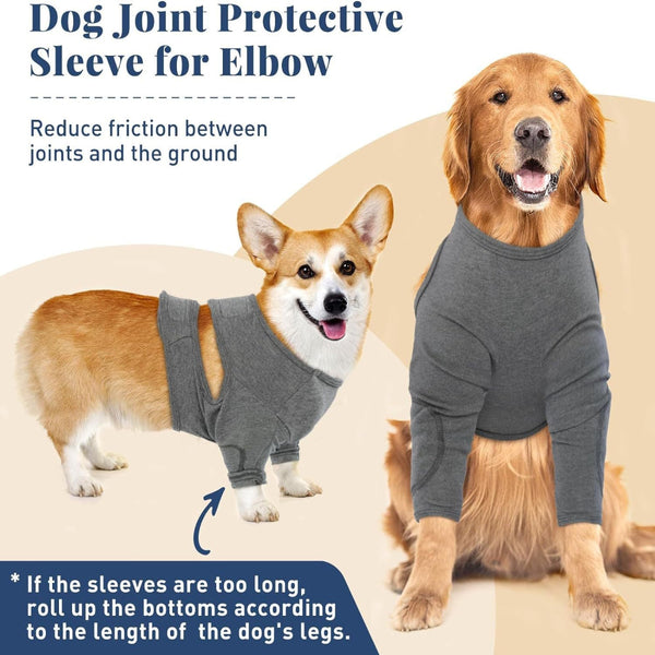 Elosung S Pet Front Leg Protective Sleeve A Elastic Dog Guard For Post Surgery Protection Prevents Licking And Biting Dog Clothing & Shoes