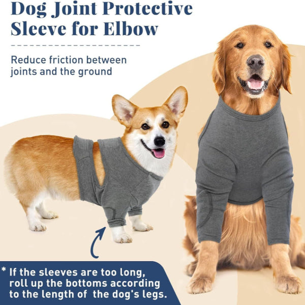Elosung L Pet Front Leg Protective Sleeve Elastic Dog Guard For Post Surgery Protection Prevents Licking And Biting Dog Clothing & Shoes