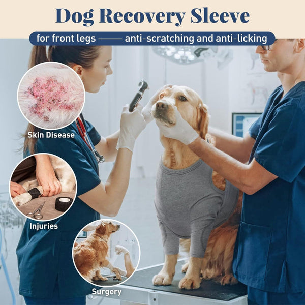 Elosung Xxl Pet Front Leg Protective Sleeve Elastic Dog Guard For Post Surgery Protection Prevents Licking And Biting Dog Clothing & Shoes