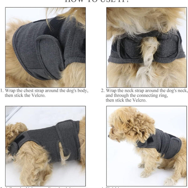 Elosung M Dog Vest Jacket Warm Soft And Comfortable Coat For Winter Calming Insulating Apparel Dog Clothing & Shoes