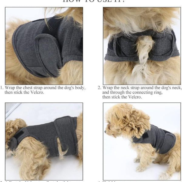 Elosung L Dog Vest Jacket Warm Soft And Comfortable Coat For Winter Calming Insulating Apparel Dog Clothing & Shoes