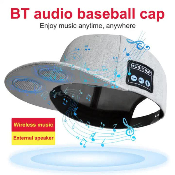 Elosung Navy Blue Wireless Hat Bluetooth 5.4 Baseball Cap With Dual Speakers For Outdoor Sports And Music Hands Free Audio Experience Hats