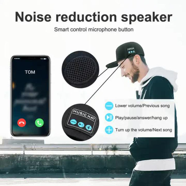 Elosung Ash Gray Wireless Hat Bluetooth 5.4 Baseball Cap With Dual Speakers For Outdoor Sports And Music Hands Free Audio Experience Hats