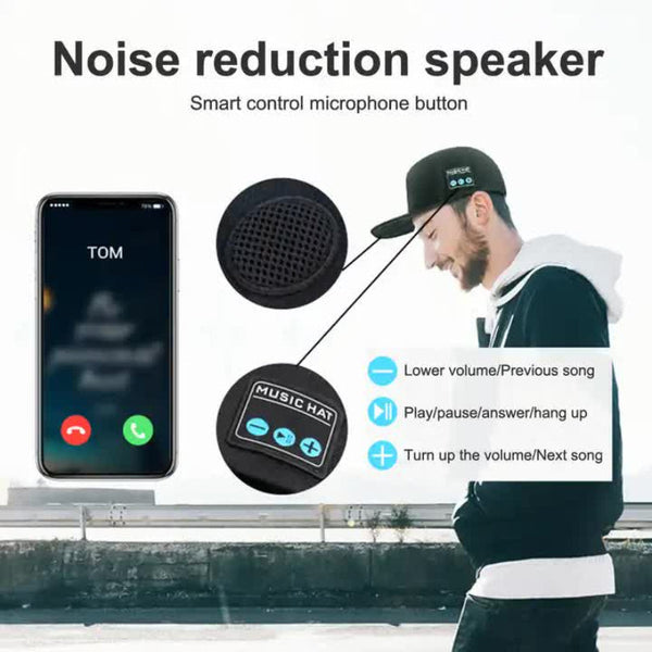 Elosung Dark Gray Wireless Hat Bluetooth 5.4 Baseball Cap With Dual Speakers For Outdoor Sports And Music Hands Free Audio Experience Hats