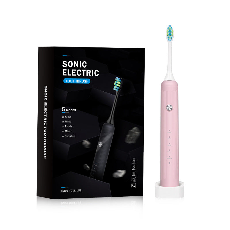 Elosung Pink Electric Sonic Toothbrush Rechargeable Adult Model With Vibration Technology For Deep Clean And Oral Care Electric Toothbrushes