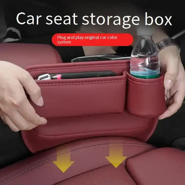 Elosung Red Right Car Seat Gap Storage Box Practical Organizer Filler For Easy Access And Extra Car Organisers