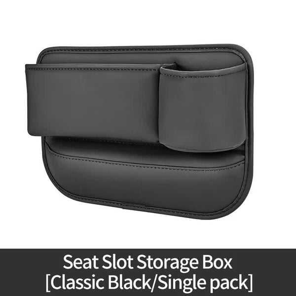 Elosung Black Left Car Seat Gap Storage Box Practical Organizer Filler For Easy Access And Extra Car Organisers