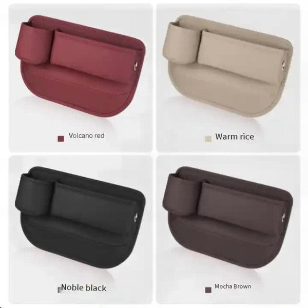 Elosung Red Left Car Seat Gap Storage Box Practical Organizer Filler For Easy Access And Extra Car Organisers