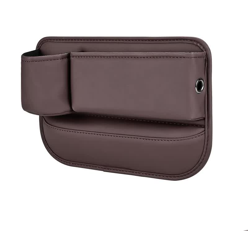 Elosung Brown Left Car Seat Gap Storage Box Practical Organizer Filler For Easy Access And Extra Car Organisers