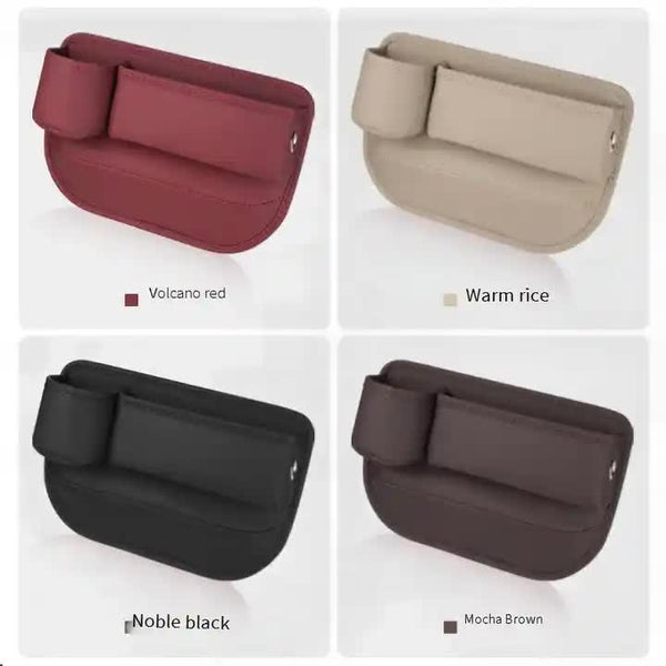 Elosung Brown Left Car Seat Gap Storage Box Practical Organizer Filler For Easy Access And Extra Car Organisers