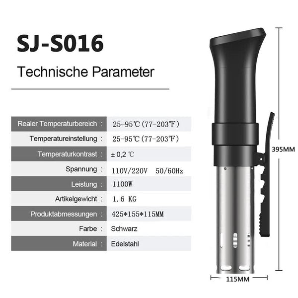 Elosung Sous Vide Precision Cooker Low Temperature Slow 1100W Accurate Control Includes Recipe For Perfect Steak Slow Cookers