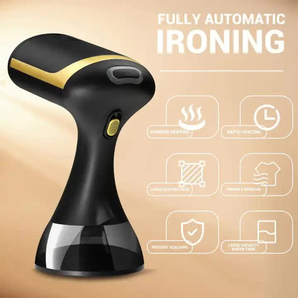 Elosung Black Handheld Garment Steamer Portable Mini Iron For Home Use Wrinkle Remover & Fabric Freshener Small Travel Friendly Clothes Spray Irons &