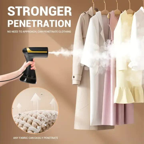 Elosung Black Handheld Garment Steamer Portable Mini Iron For Home Use Wrinkle Remover & Fabric Freshener Small Travel Friendly Clothes Spray Irons &