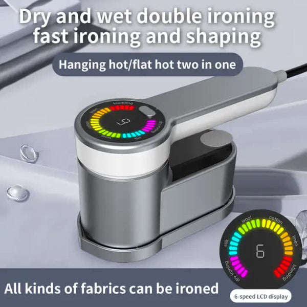 Elosung Yellow Mini Electric Iron Rotating Handheld Garment Steamer Portable Wrinkle Remover For Clothes Compact Home And Travel Use Irons & Press Iro