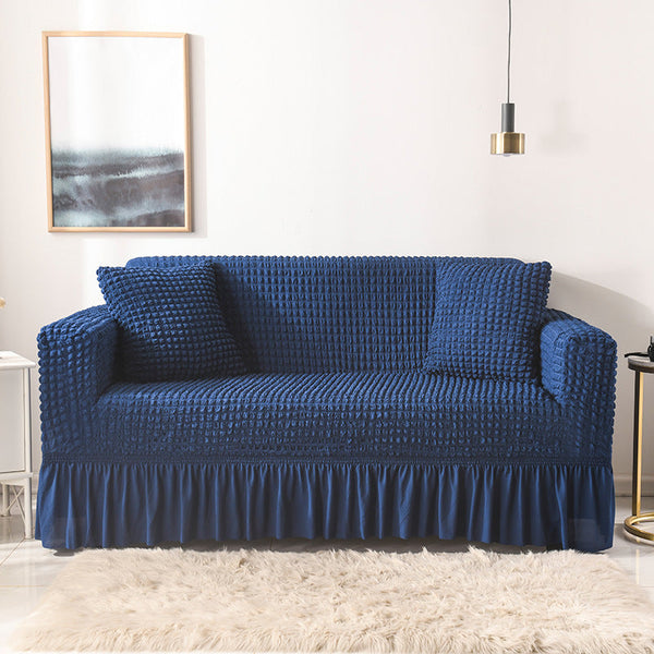Elastic Sofa Cover Blue (145 185Cm) Slipcovers