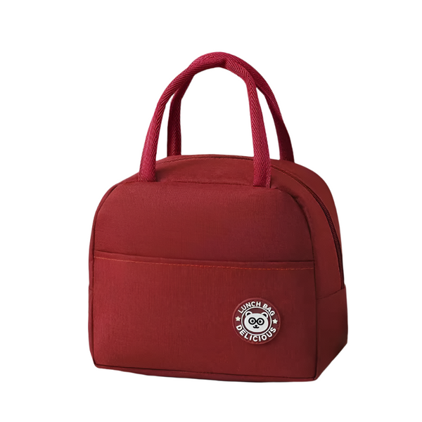 Elosung Red Insulated Lunch Bag Waterproof Oil Proof Bento For Students And Workers Thickened Aluminum Foil Carrier Lunchboxes