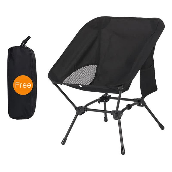 Elosung Black Portable Lightweight Folding Beach Chair Compact Fishing With Square Legs For Outdoor Use Camping Chairs