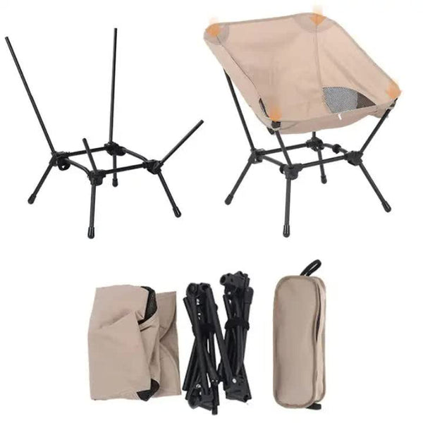 Elosung Black Portable Lightweight Folding Beach Chair Compact Fishing With Square Legs For Outdoor Use Camping Chairs