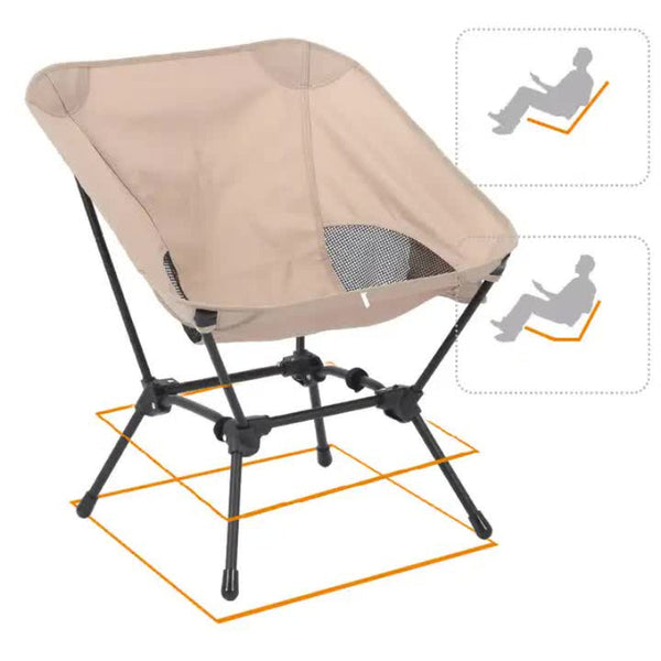 Elosung Black Portable Lightweight Folding Beach Chair Compact Fishing With Square Legs For Outdoor Use Camping Chairs