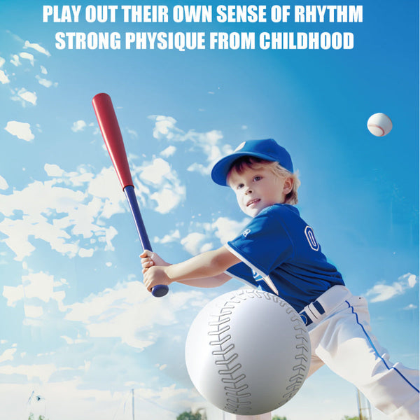 Elosung Blue Pedal Serve Drill Baseball Pitching Training Toy Set Outdoor Parent Child Softball Batting Practice Kit Outdoor Toy Balls