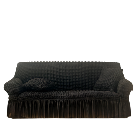 Elastic Sofa Cover Black (145 185Cm) Slipcovers