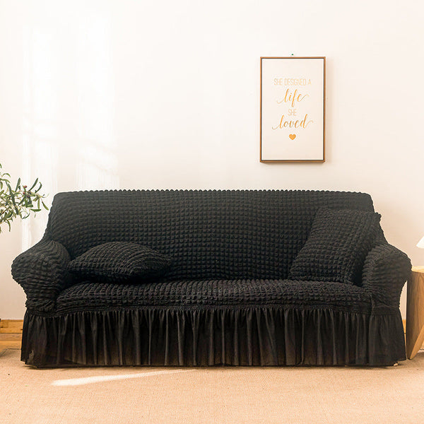 Elastic Sofa Cover Black (145 185Cm) Slipcovers