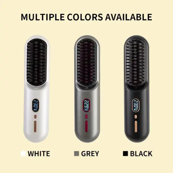 Elosung Grey Negative Ion Hair Straightener Brush Ionic Straightening Comb For Frizz Free Smooth Straightening & Curling Irons