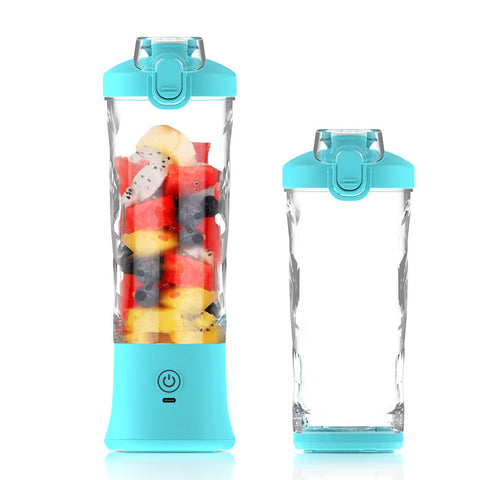 Elosung Green 600Ml Large Capacity Juicer Cup Rechargeable Portable Multifunctional Ice Crushing & Fruit Blender Juicers