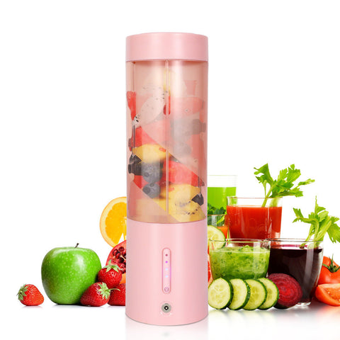 Elosung Pink Portable Juicer Magnetic Charging Fresh Blender Multifunctional Ice Crushing Fruit Mixer Handheld Blenders