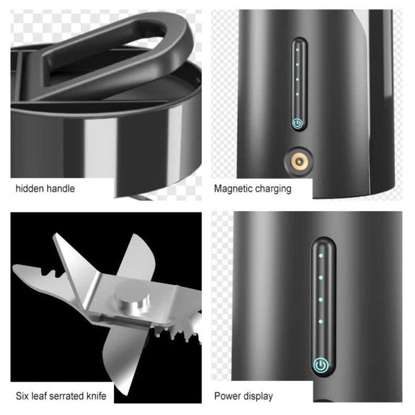 Elosung Blue Portable Juicer Magnetic Charging Fresh Blender Multifunctional Ice Crushing Fruit Mixer Juicers