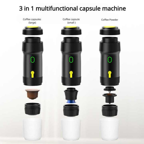 Green Fully Automatic Espresso Coffee Machine Universal 3 In 1 Capsule Powder & Maker Espresso & Cappuccino Machines