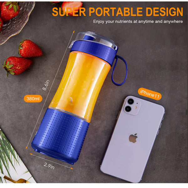 Elosung White Portable Mini Juicer Rechargeable Electric Fruit Cup Compact & Convenient Juicers