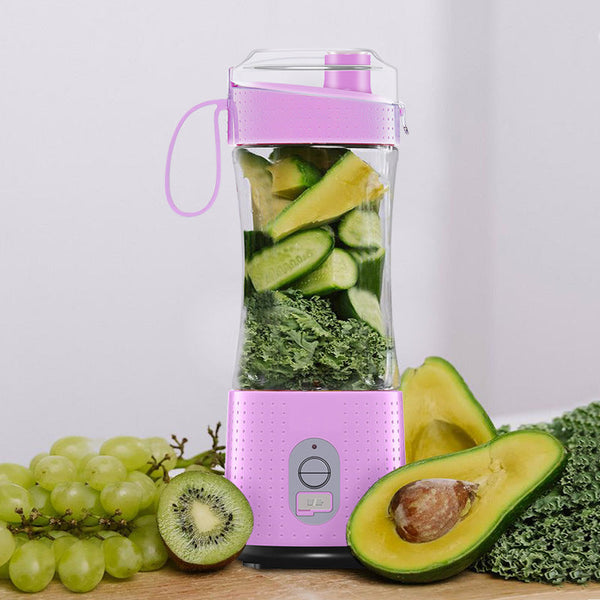 Elosung Purple Portable Mini Juicer Rechargeable Electric Fruit Cup Compact & Convenient Juicers