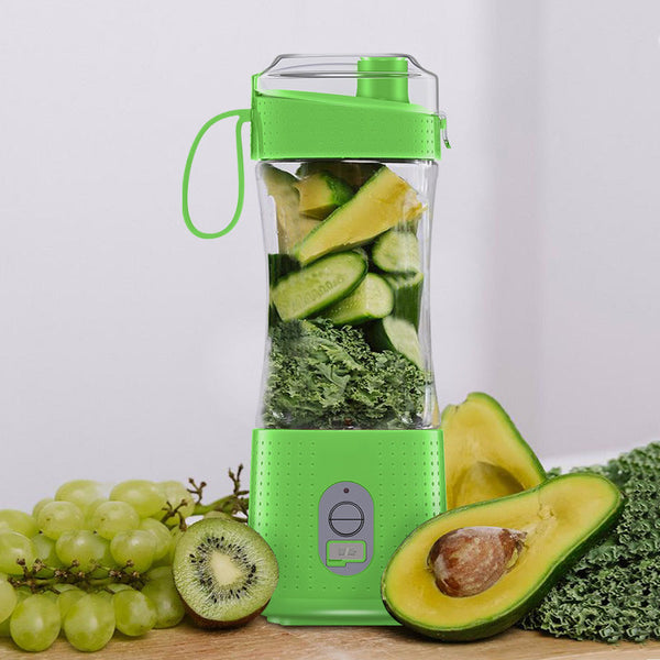 Elosung Green Portable Mini Juicer Rechargeable Electric Fruit Cup Compact & Convenient Juicers