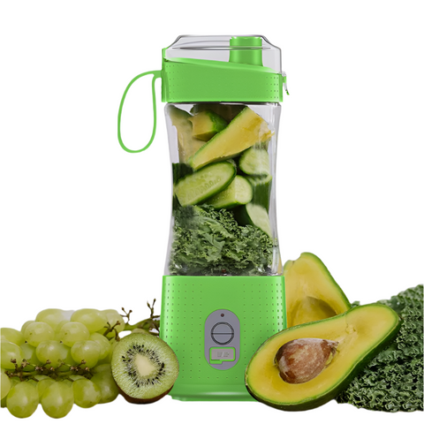 Elosung Green Portable Mini Juicer Rechargeable Electric Fruit Cup Compact & Convenient Juicers
