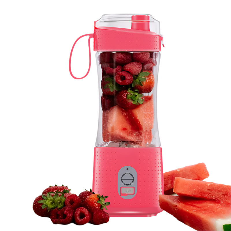 Elosung Pink Portable Mini Juicer Rechargeable Electric Fruit Cup Compact & Convenient Juicers