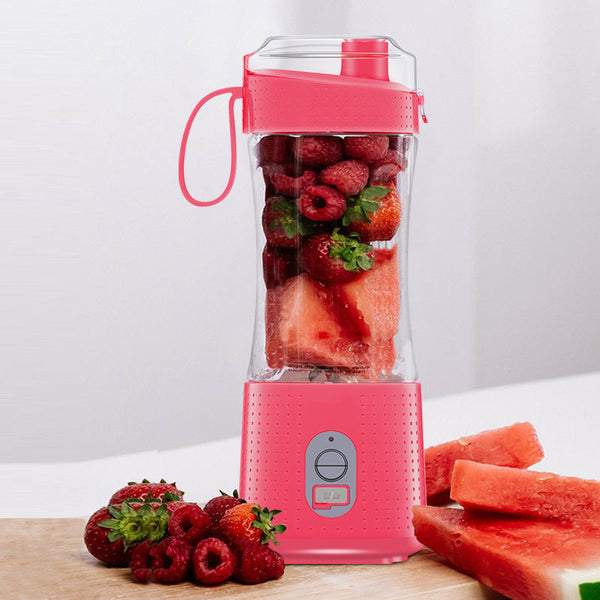 Elosung Pink Portable Mini Juicer Rechargeable Electric Fruit Cup Compact & Convenient Juicers