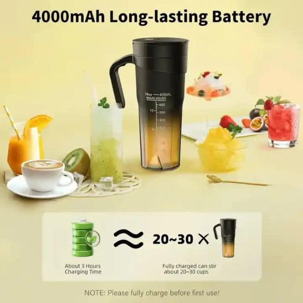 Elosung White Portable Juicer Cup With Straw Usb Rechargeable 6 Blade Blender Multi Function Maker For Travel And Outdoor Use Juicers