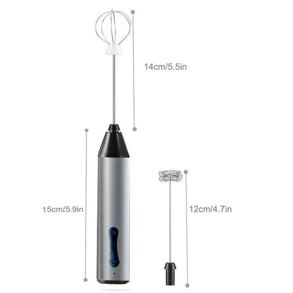 Elosung Rechargeable Electric Milk Frother Handheld Foam Maker Coffee Frothing Wand Whisk For And Baking Milk Frothers