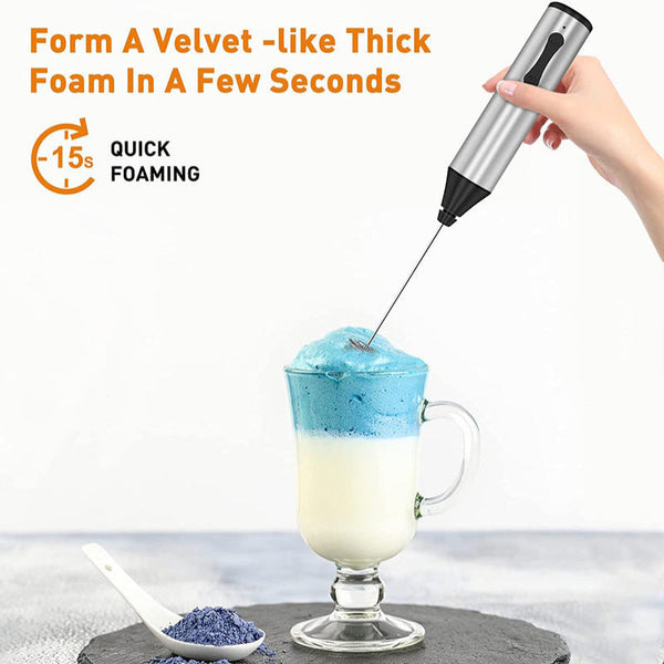 Elosung Rechargeable Electric Milk Frother Handheld Foam Maker Coffee Frothing Wand Whisk For And Baking Milk Frothers