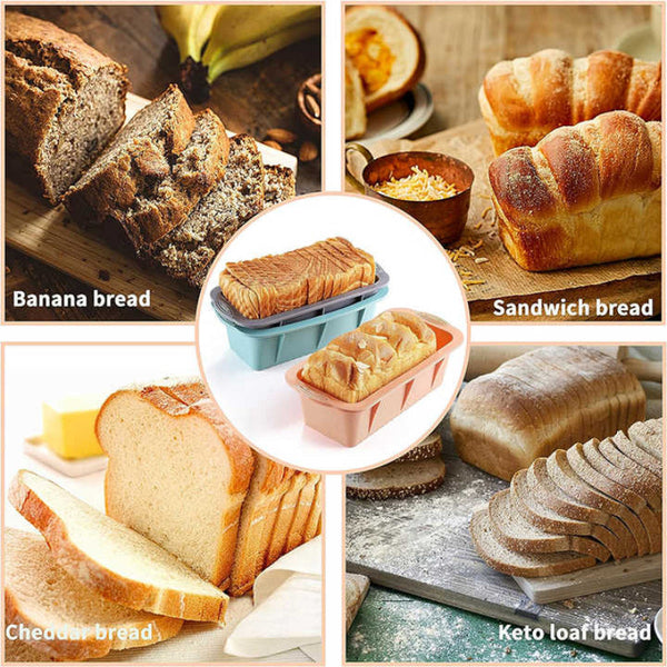 Elosung Grey 7 Piece Silicone Bakeware Set With Whisk Spatula Brush Gloves And Cake Molds For Home Baking Bakeware Sets