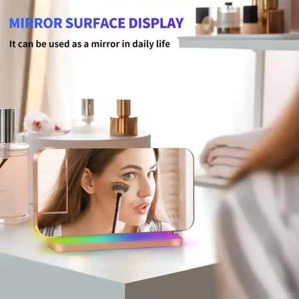 Elosung 1 Sets Of Gold Rgb Led Projection Alarm Clock Multi Color Night Light With Snooze Function Home Decor Digital Alarm Clocks & Clock Radios
