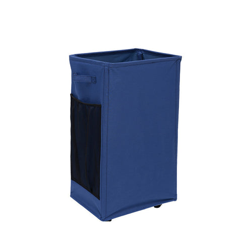 Elosung Navy Blue Foldable Yoga Storage Basket Oxford Fabric Laundry Hamper Multi Purpose Organizer For Toys And Bathroom Essentials Laundry Baskets &