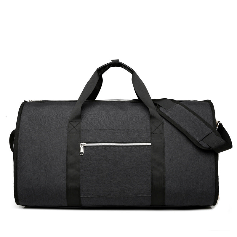 Elosung Black Multi Functional Travel Duffel Bag With Suit Storage Foldable Garment For Business Trips Duffle Bags