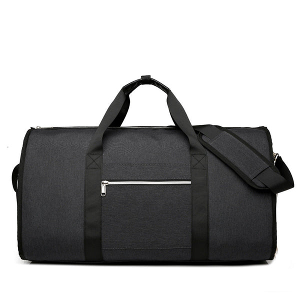 Elosung Black Multi Functional Travel Duffel Bag With Suit Storage Foldable Garment For Business Trips Duffle Bags