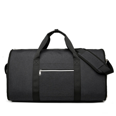 Elosung Black Multi Functional Travel Duffel Bag With Suit Storage Foldable Garment For Business Trips Duffle Bags