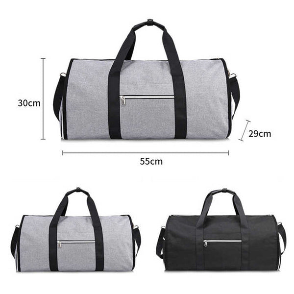 Elosung Black Multi Functional Travel Duffel Bag With Suit Storage Foldable Garment For Business Trips Duffle Bags